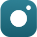 Camera icon in a teal design.