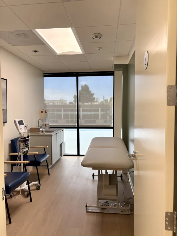 Exam room inside the Modena Health Solana Beach office.